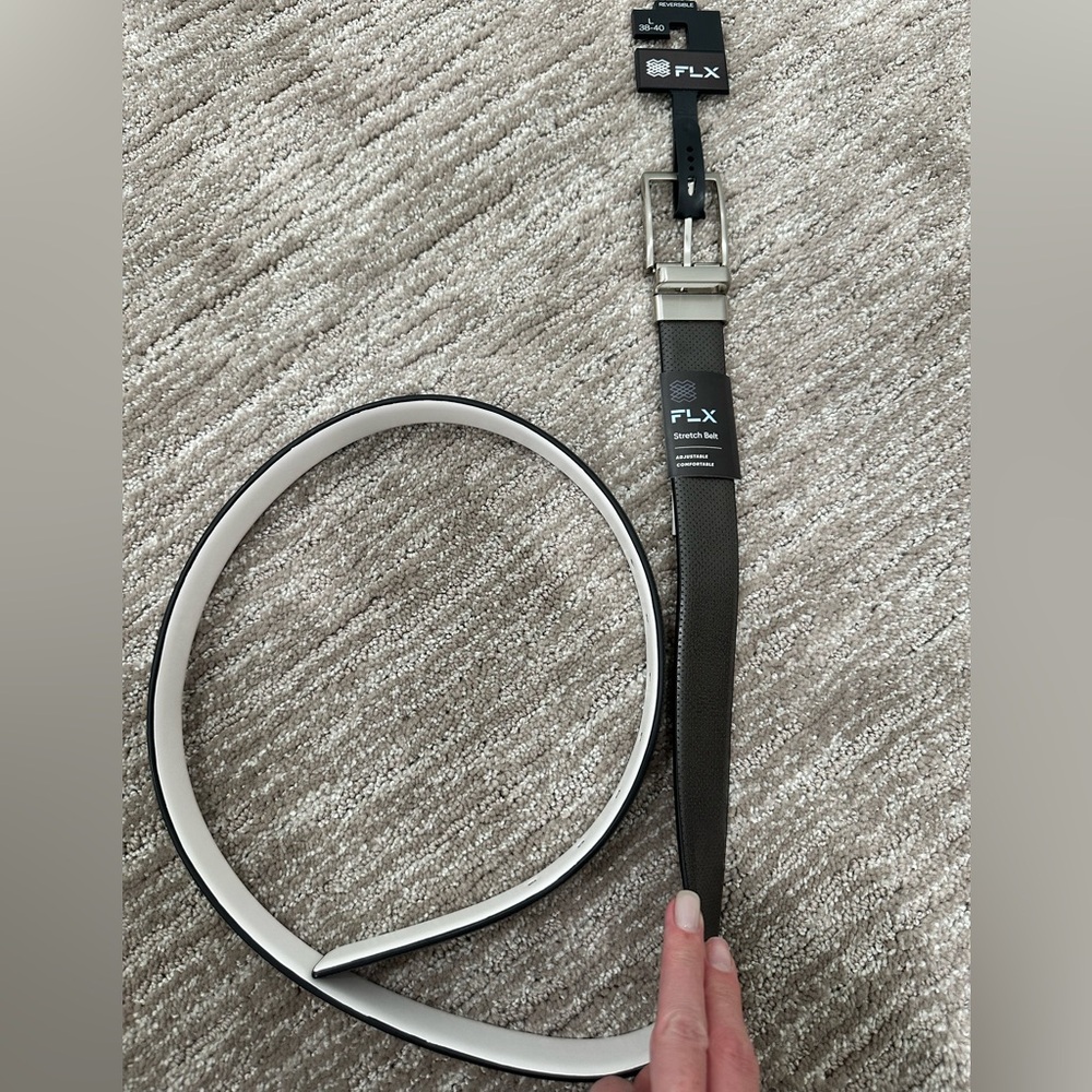 FLX Black and White Reversible Belt